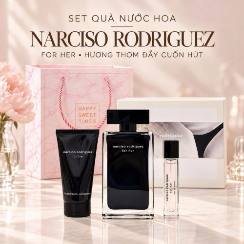Set Quà Nước Hoa Narciso Rodriguez For Her – Hương Thơm Quyến Rũ, Thu Hút, Sang Trọng