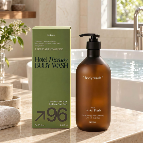 Set Quà Hetras Santal Fresh – Sữa Tắm, Khăn & Bông Tắm Cao Cấp