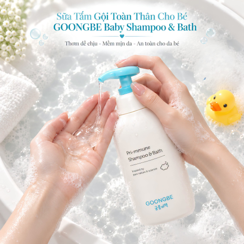Sữa Tắm Gội Toàn Thân Cho Bé GOONGBE Baby Shampoo & Bath 350ml 