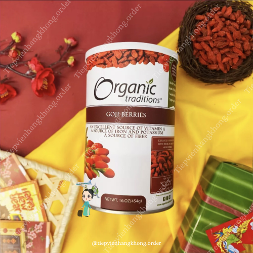 Hạt Kỷ Tử Sấy Khô Organic Traditions Mỹ 454G