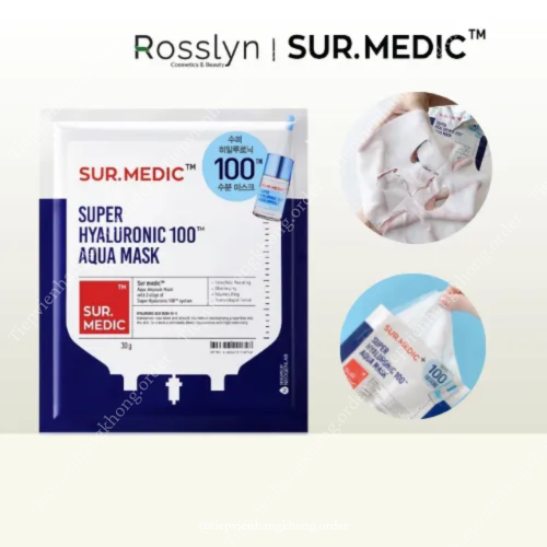 Mặt Nạ Hỗ Trợ Cấp Nước Chuyên Sâu Sur.Medic+ Super Hyaluronic 100™ Aqua Mask 30g