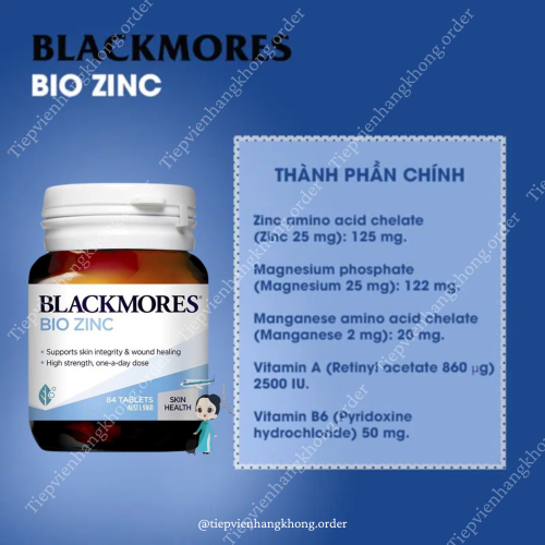 Viên Uống Bổ Sung Kẽm Úc Blackmores Bio Zinc 84 Viên