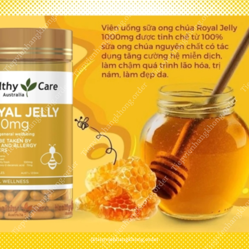 Sữa Ong Chúa Healthy Care Royal Jelly 1000mg 365 Viên