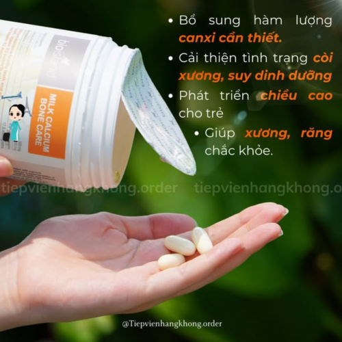 Milk Calcium Bone Care Bioisland 150 Viên Cho Người Lớn