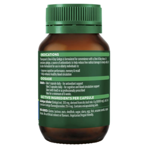Viên Uống Bổ Não Thompsons Ginkgo 6000mg 60 Viên