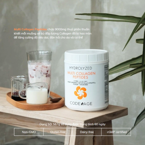 Bột Collagen Codeage 567G Hộp 90 Viên