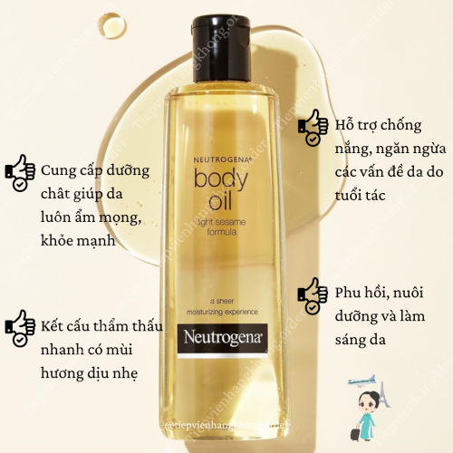 Tinh Dầu Neutrogena Body Oil Light Sesame Formula 250Ml