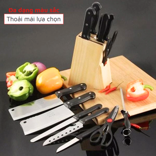 Bộ Dụng Cụ Dao Kéo & Giá Đỡ (Bằng Gỗ)