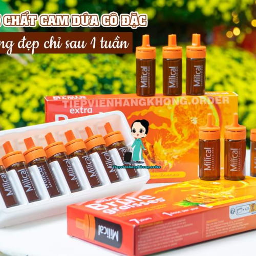 Tinh Chất Detox Giảm Mỡ Cam Dứa Milical Extra Brule Graisses Hộp 7 Ống x 10ML