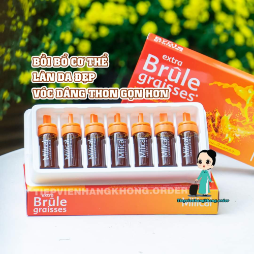 Tinh Chất Detox Giảm Mỡ Cam Dứa Milical Extra Brule Graisses Hộp 7 Ống x 10ML