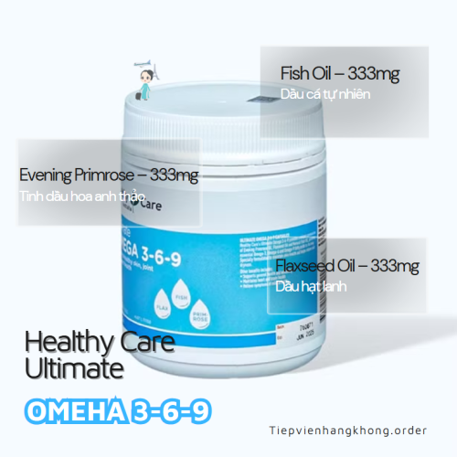 Viên uống Omega 3-6-9 Healthy Care Ultimate 200 viên