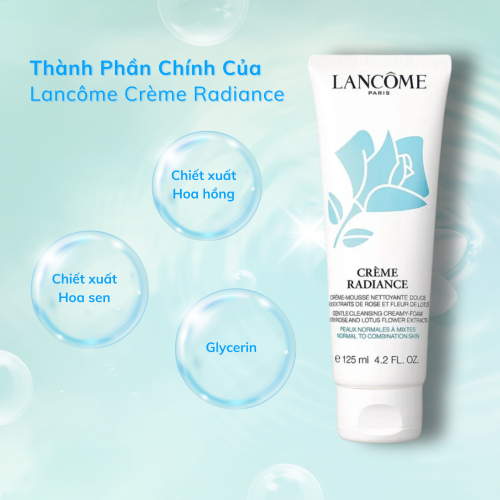 Sữa Rửa Mặt Tạo Bọt Lancôme Crème Radiance 50ML