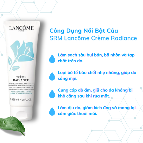 Sữa Rửa Mặt Tạo Bọt Lancôme Crème Radiance 50ML
