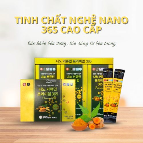 Tinh Chất Nghệ Nano Curcumin Premium 365 Hàn Quốc Hộp 30 Tép