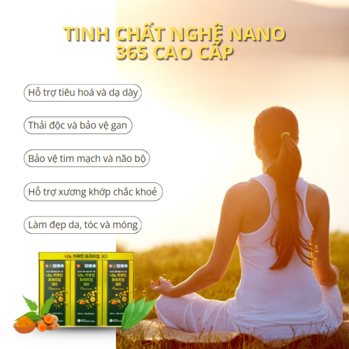 Tinh Chất Nghệ Nano Curcumin Premium 365 Hàn Quốc Hộp 30 Tép