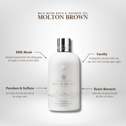 Sữa Tắm Molton Brown Milk Musk Bath & Shower Gel 290ML