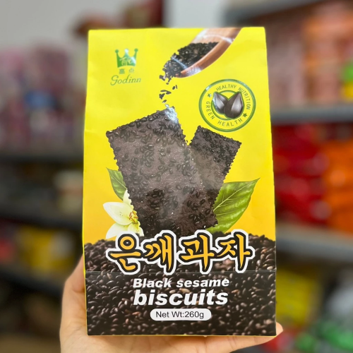 Bánh Quy Mè Đen Black Séame Biscuits Bịch 260G