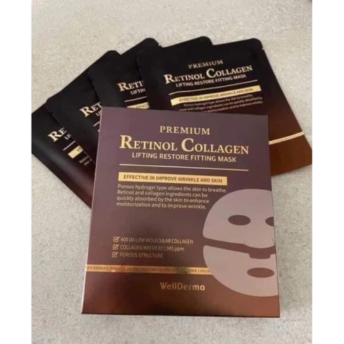 Mặt Nạ Thạch Retinol Peptide Wellderma Hộp 4 Miếng