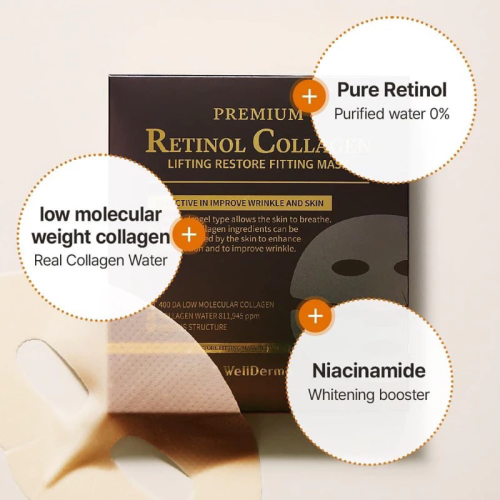 Mặt Nạ Thạch Retinol Peptide Wellderma Hộp 4 Miếng