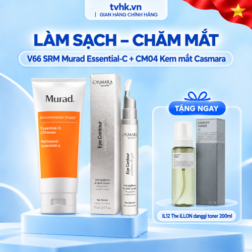 Combo Murad Essential-C Cleanser + Kem Mắt Casmara