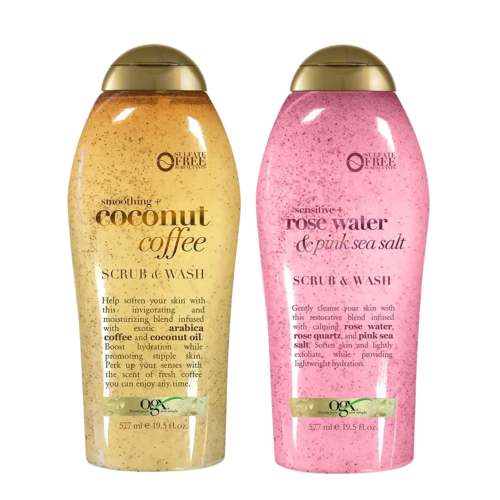 Sữa Tắm Tẩy Tế Bào Chết OGX Coconut Coffee + Rose Water & Pink Sea Salt
