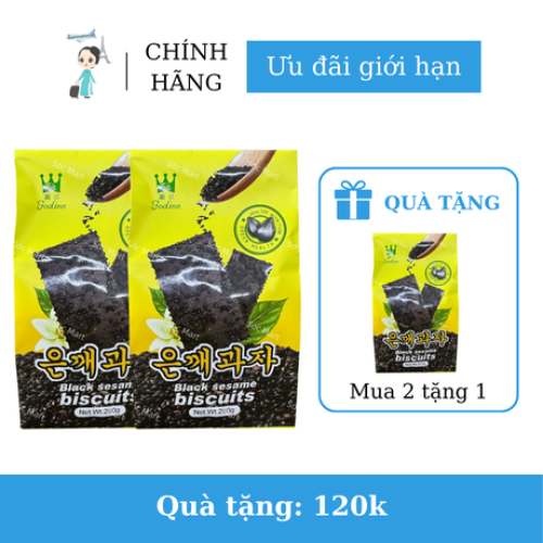 Bánh Quy Mè Đen Black Séame Biscuits Bịch 260G