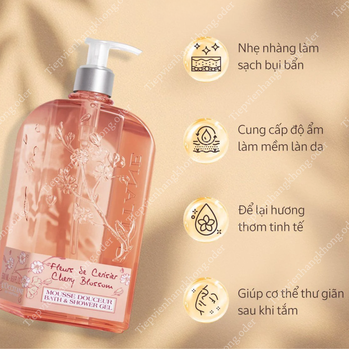 sữa tắm hoa anh đào