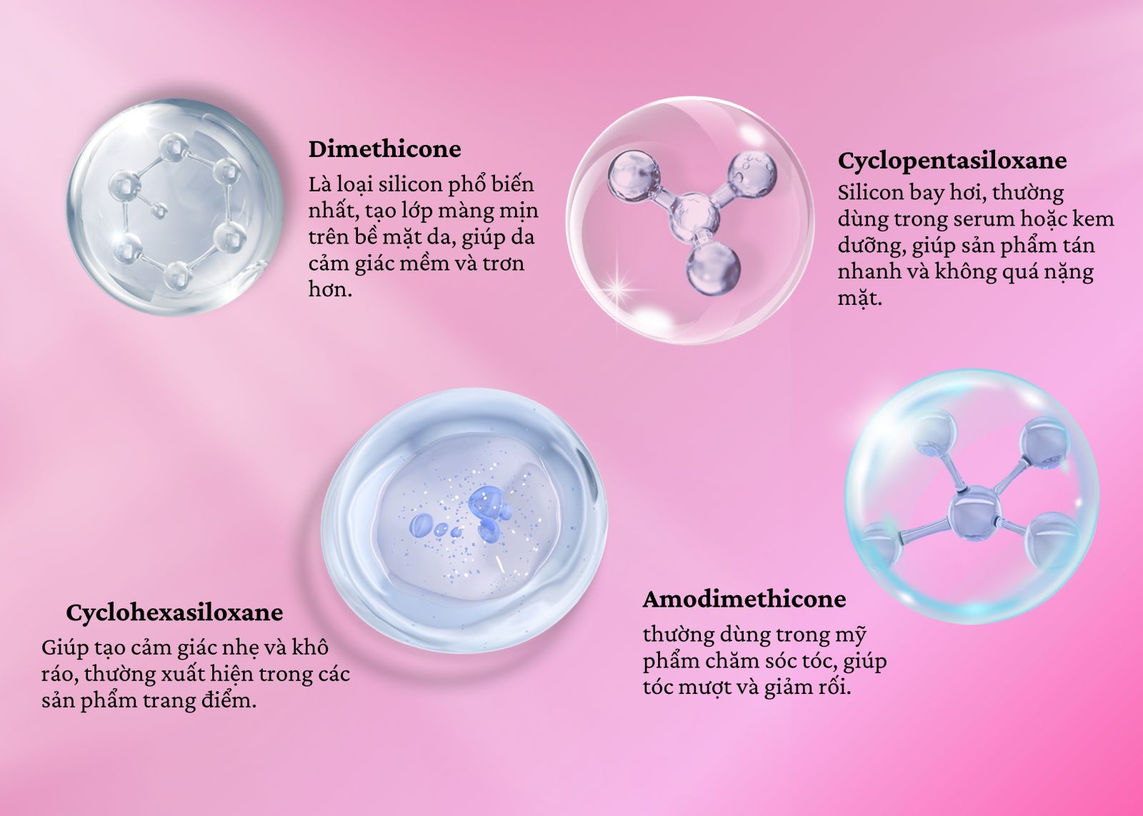 các loại silicon trong mỹ phẩm